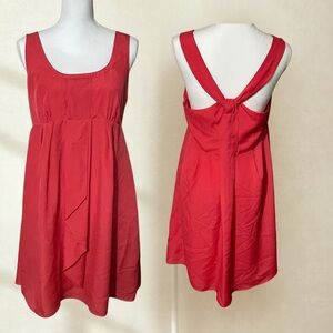 Jessica Simpson Sz 12 Coral Sundress with flowing pleated front design, lined